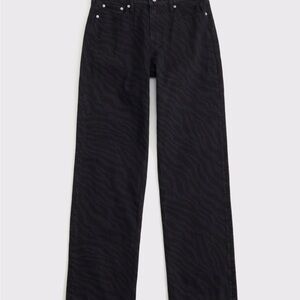 Abercrombie & Fitch Black Zebra Low Rise Baggy Jeans